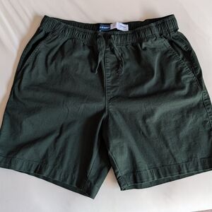 Old Navy Men's Forest Green Elastic-Waist Athletic Shorts